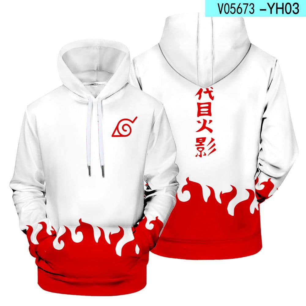 image-Cross-border Naruto 4th Generation and 6th Generation Naruto Printed Adult Kids Hoodie