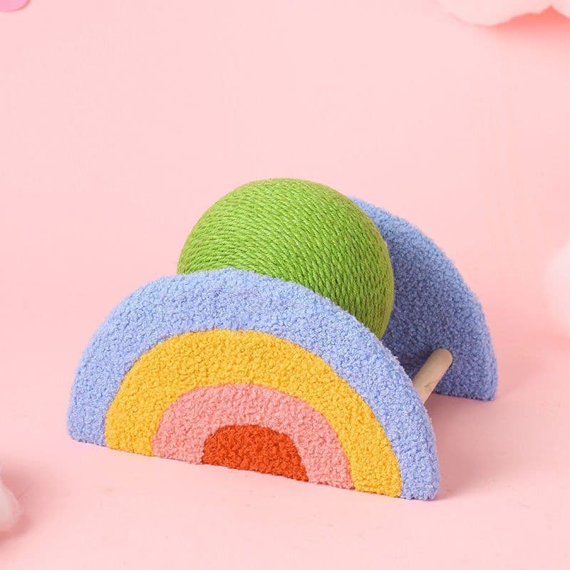 image-Wear-resistant cat scratching board, solid wood vertical cat toy supplies, cat grinding claw special device, sisal cat scratching ball
