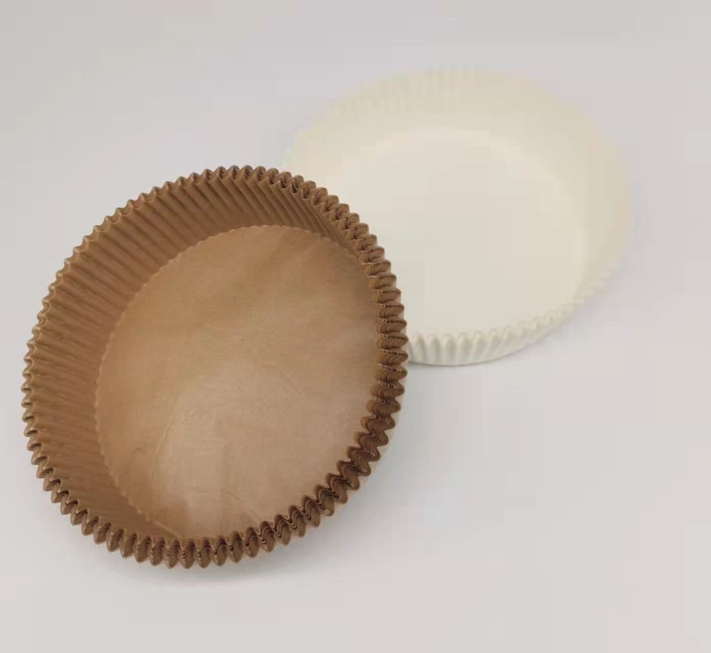 image-Special paper for air fryer, round greased paper holder, French fries, barbecue baking tin foil, non-stick greaseproof paper pad, silicone oil paper tray