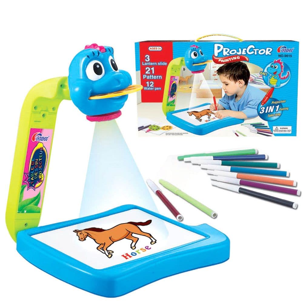 image-Cross-border children's intelligent projection painting machine enlightenment early education drawing board table