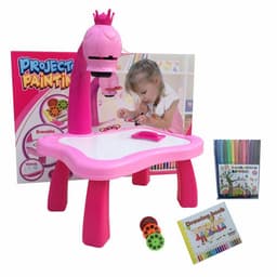 image-Cross-border children's intelligent projection painting machine enlightenment early education drawing board table