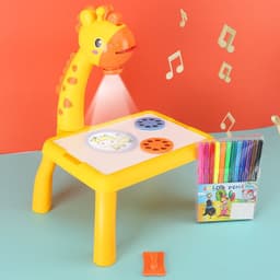 image-Cross-border children's intelligent projection painting machine enlightenment early education drawing board table