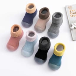 image-Floor socks children's fall/winter indoor non-slip plus velvet thickening toddler socks shoes baby floor shoes DW821