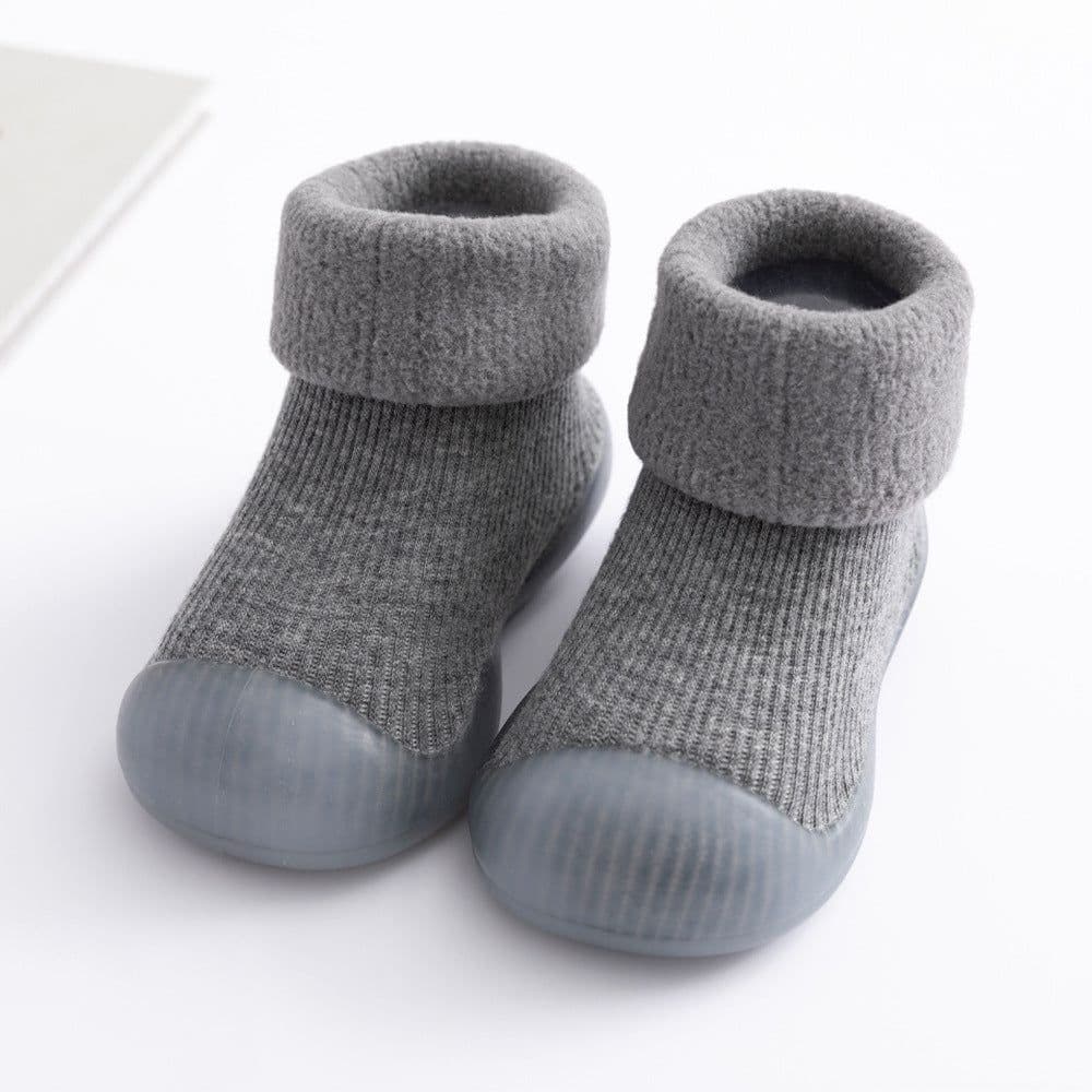 image-Floor socks children's fall/winter indoor non-slip plus velvet thickening toddler socks shoes baby floor shoes DW821