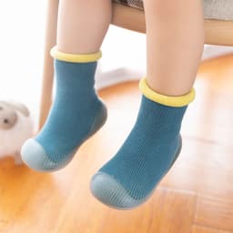 image-Floor socks children's fall/winter indoor non-slip plus velvet thickening toddler socks shoes baby floor shoes DW821