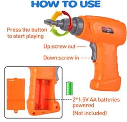 image-Cross-border children's electric drill assembling building blocks screwing toolbox nut combination disassembly puzzle toy spot