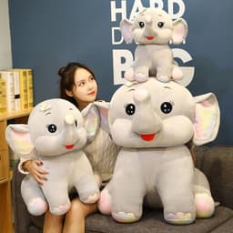 image-New big-eared Dumbo doll plush toy, large sitting posture like ragdoll doll, girl sleeping pillow