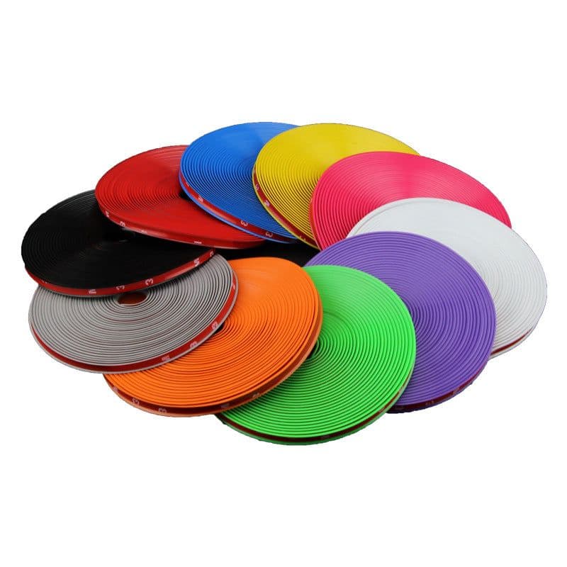 image-Car wheel decoration strip, tire protection ring, anti-collision soft rubber strip, wheel hub anti-scratch strip decoration line stickers, modification supplies
