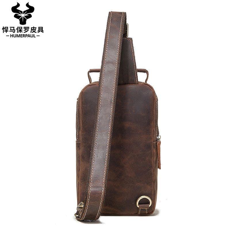 image-leather retro multifunctional casual shoulder bag men's cross-body bag shoulder bag men's chest bag