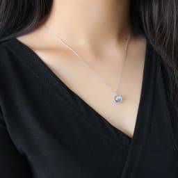image-XA147 Korean version of silver jewelry S925 sterling silver personalized handmade natural moonstone box chain female necklace necklace