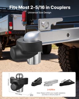 image-VEVOR Trailer Hitch Lock for 2-5/16" Couplers - Heavy-Duty Anti-Theft