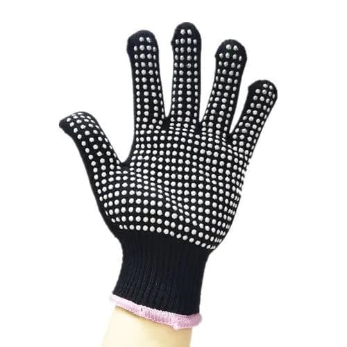 image-Spot hair salon anti-scalding PVC dot bead beauty gloves curling stick hairdressing high temperature 250 degrees heat insulation non-slip gloves