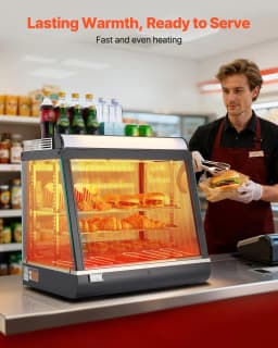 image-VEVOR 3-Tier Commercial Food Warmer Display 75L 1200W LED