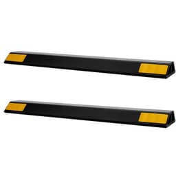 image-VEVOR 18" Heavy Duty Parking Stopper - 2 Pcs PP Curb with Strips