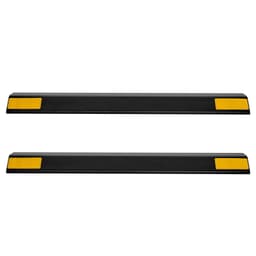 image-VEVOR 18" Heavy Duty Parking Stopper - 2 Pcs PP Curb with Strips