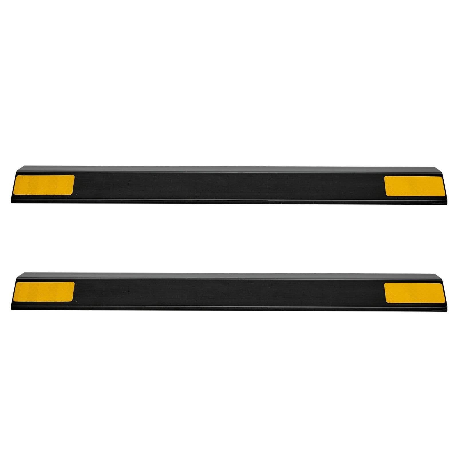 image-VEVOR 18" Heavy Duty Parking Stopper - 2 Pcs PP Curb with Strips