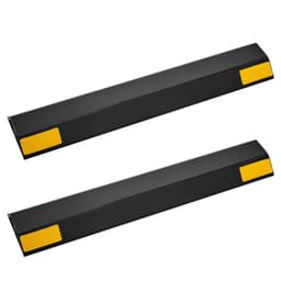 image-VEVOR 18" Heavy Duty Parking Stopper - 2 Pcs PP Curb with Strips