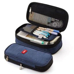 image-Large-capacity pencil case, Japanese and Korean style, macarons color matching for primary and secondary school students, upgradeable pencil case stationery box