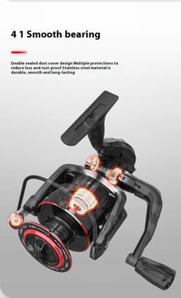 image-Lure Fishing Wheel Spinning Reel Telescopic Fishing Rod Fishing Reel All Metal