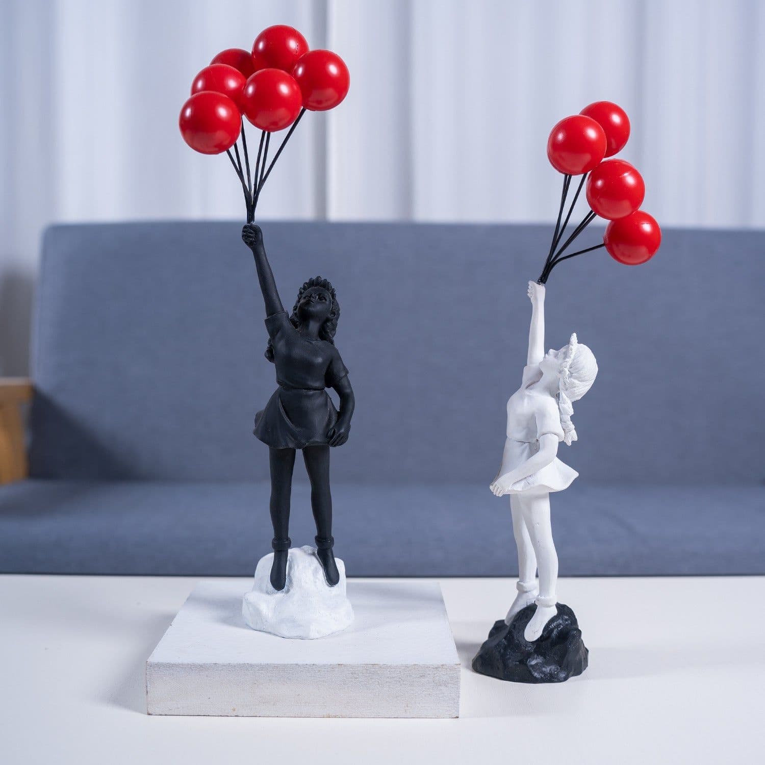 image-Little Girl With Balloon Art Sculpture Living Room Decorations Decoration Resin