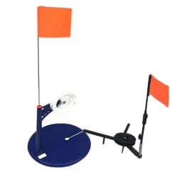 image-6pcs ABS Ice Fishing Tip-Up Ice Fishing Rod With Hole Cover And Orange Flag Winter Fishing Accessories