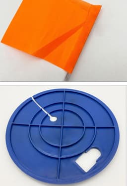 image-6pcs ABS Ice Fishing Tip-Up Ice Fishing Rod With Hole Cover And Orange Flag Winter Fishing Accessories