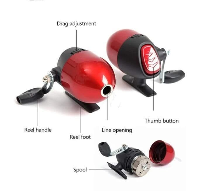 image-Portable Gun-type Inner Reel Ice Fishing Closed Fishing Road Rod Set