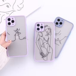 image-Compatible with Apple , Creative Body Line Fine Hole All-Inclusive Skin Feeling Protective Cover