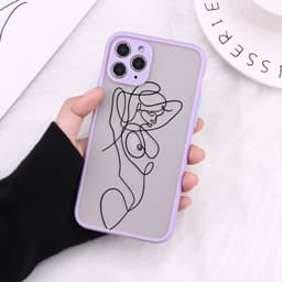 image-Compatible with Apple , Creative Body Line Fine Hole All-Inclusive Skin Feeling Protective Cover
