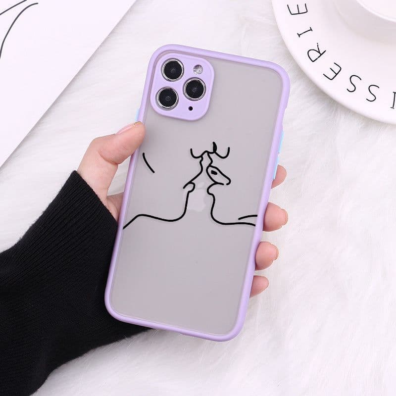 image-Compatible with Apple , Creative Body Line Fine Hole All-Inclusive Skin Feeling Protective Cover