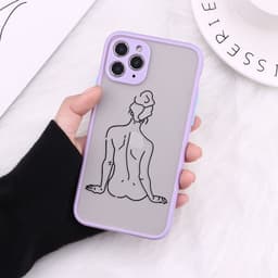 image-Compatible with Apple , Creative Body Line Fine Hole All-Inclusive Skin Feeling Protective Cover