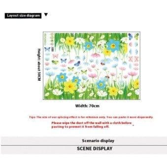 image-Flower Stickers Skirting Line Decoration Hyaloid Membrane Waterproof Wall Stickers