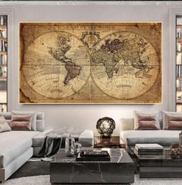 image-Canvas Earth Painting Living Room Poster Decoration