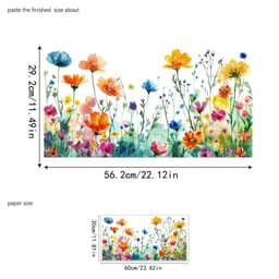 image-Flowers, Plants And Flowers Combination Glass Paster Decorative Sticker