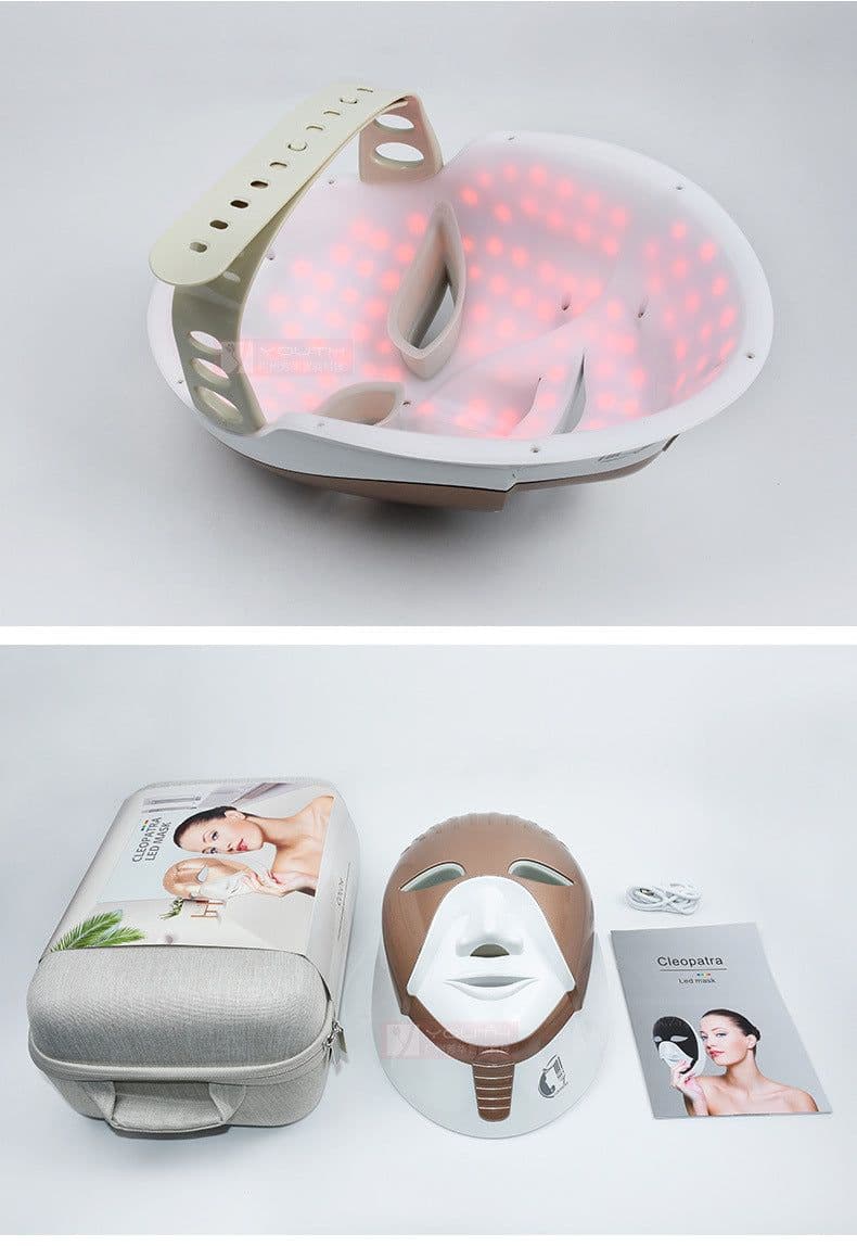 image-Skinelves Cleopatra Color Light Led Mask Red Blue Beauty Device Gold
