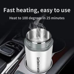 image-12V Car Kettle Water Boiler Integrated Leak-proof Design Safety Valve 96W High Power Fast Heating Portable Electric Cup