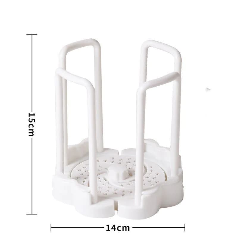 image-Kitchen Retractable Desktop Bowl Holder Organizer Plastic Drain Water Cup Shelf Cabinet Dishes Storage Rack Plate Storage Tool
