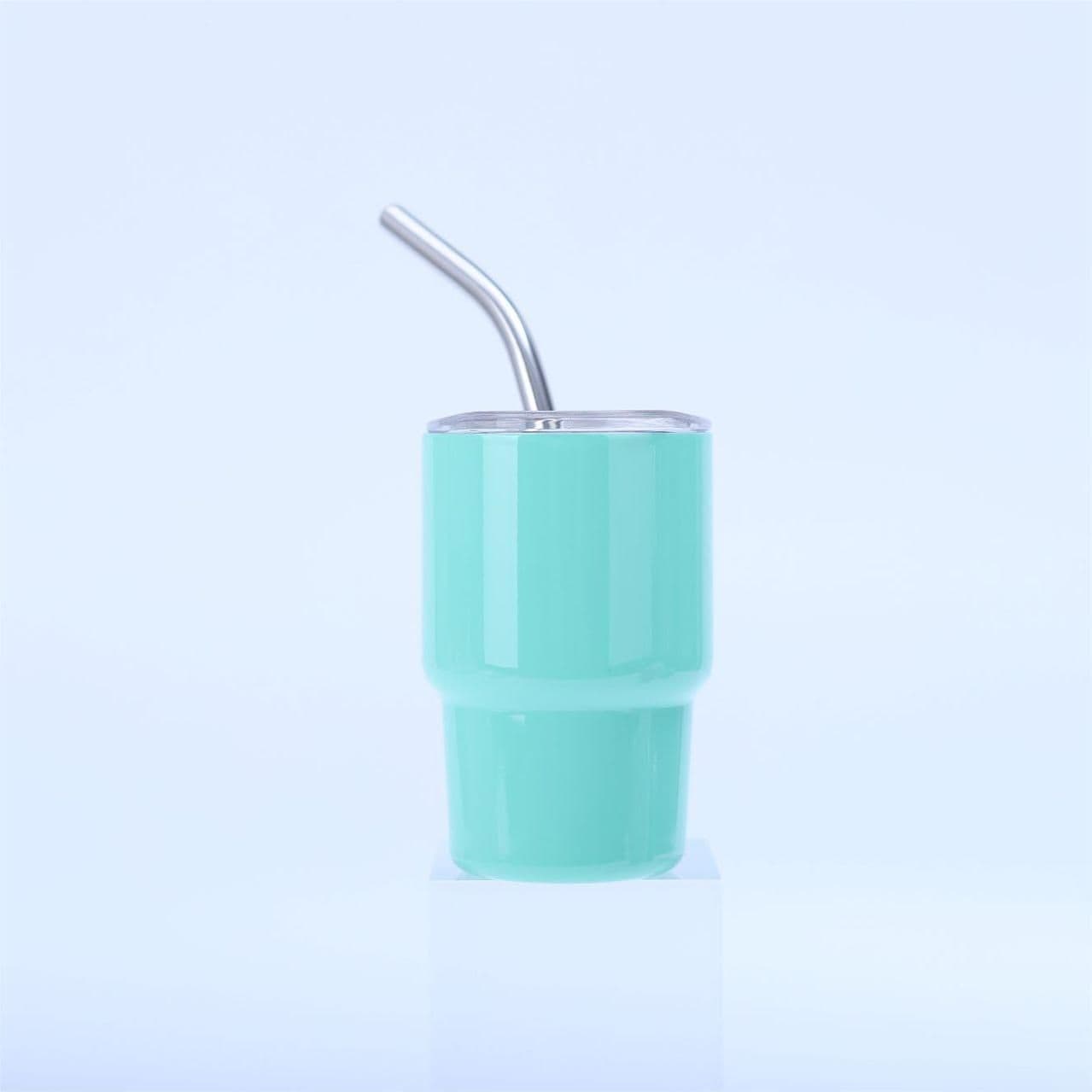 image-2oz Mini Small Capacity Sublimation Tass 304 Stainless Steel Water Cup With Straw For Women Beer Steins