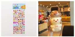 image-Internet Celebrity Bear Water Summer Student Cute Personality Double Drink Large Capacity Plastic Cup With Straw