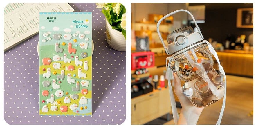 image-Internet Celebrity Bear Water Summer Student Cute Personality Double Drink Large Capacity Plastic Cup With Straw