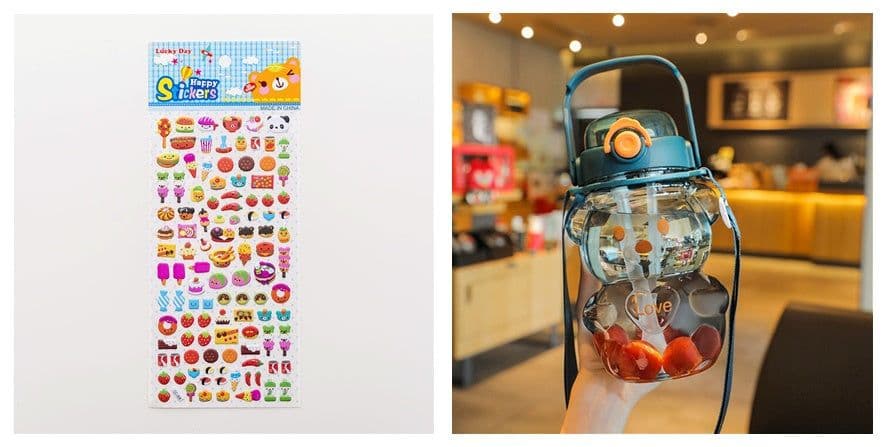 image-Internet Celebrity Bear Water Summer Student Cute Personality Double Drink Large Capacity Plastic Cup With Straw