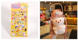 image-Internet Celebrity Bear Water Summer Student Cute Personality Double Drink Large Capacity Plastic Cup With Straw