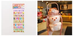 image-Internet Celebrity Bear Water Summer Student Cute Personality Double Drink Large Capacity Plastic Cup With Straw