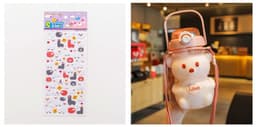 image-Internet Celebrity Bear Water Summer Student Cute Personality Double Drink Large Capacity Plastic Cup With Straw