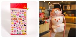 image-Internet Celebrity Bear Water Summer Student Cute Personality Double Drink Large Capacity Plastic Cup With Straw
