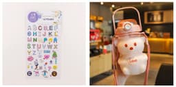 image-Internet Celebrity Bear Water Summer Student Cute Personality Double Drink Large Capacity Plastic Cup With Straw
