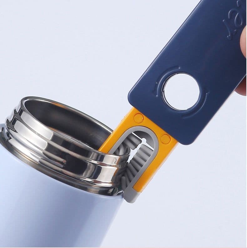 image-4 In 1 Bottle Gap Cleaner Brush Multifunctional Cup Cleaning Brushes Water Bottles Clean Tool Mini Silicone U-shaped Brush Kitchen Gadgets