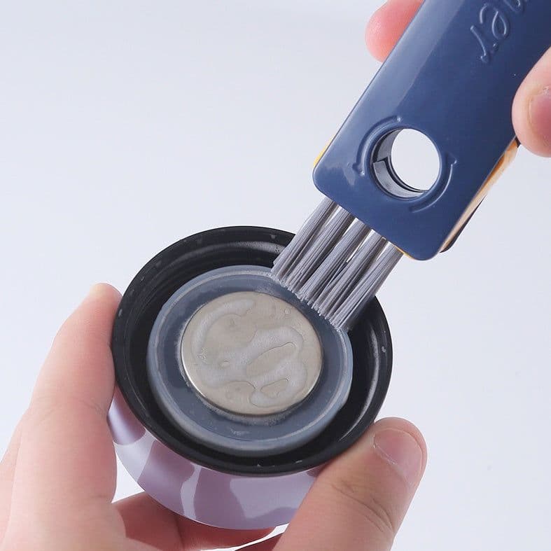 image-4 In 1 Bottle Gap Cleaner Brush Multifunctional Cup Cleaning Brushes Water Bottles Clean Tool Mini Silicone U-shaped Brush Kitchen Gadgets
