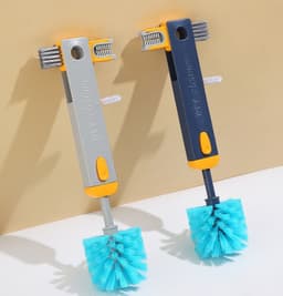 image-4 In 1 Bottle Gap Cleaner Brush Multifunctional Cup Cleaning Brushes Water Bottles Clean Tool Mini Silicone U-shaped Brush Kitchen Gadgets
