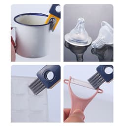 image-4 In 1 Bottle Gap Cleaner Brush Multifunctional Cup Cleaning Brushes Water Bottles Clean Tool Mini Silicone U-shaped Brush Kitchen Gadgets